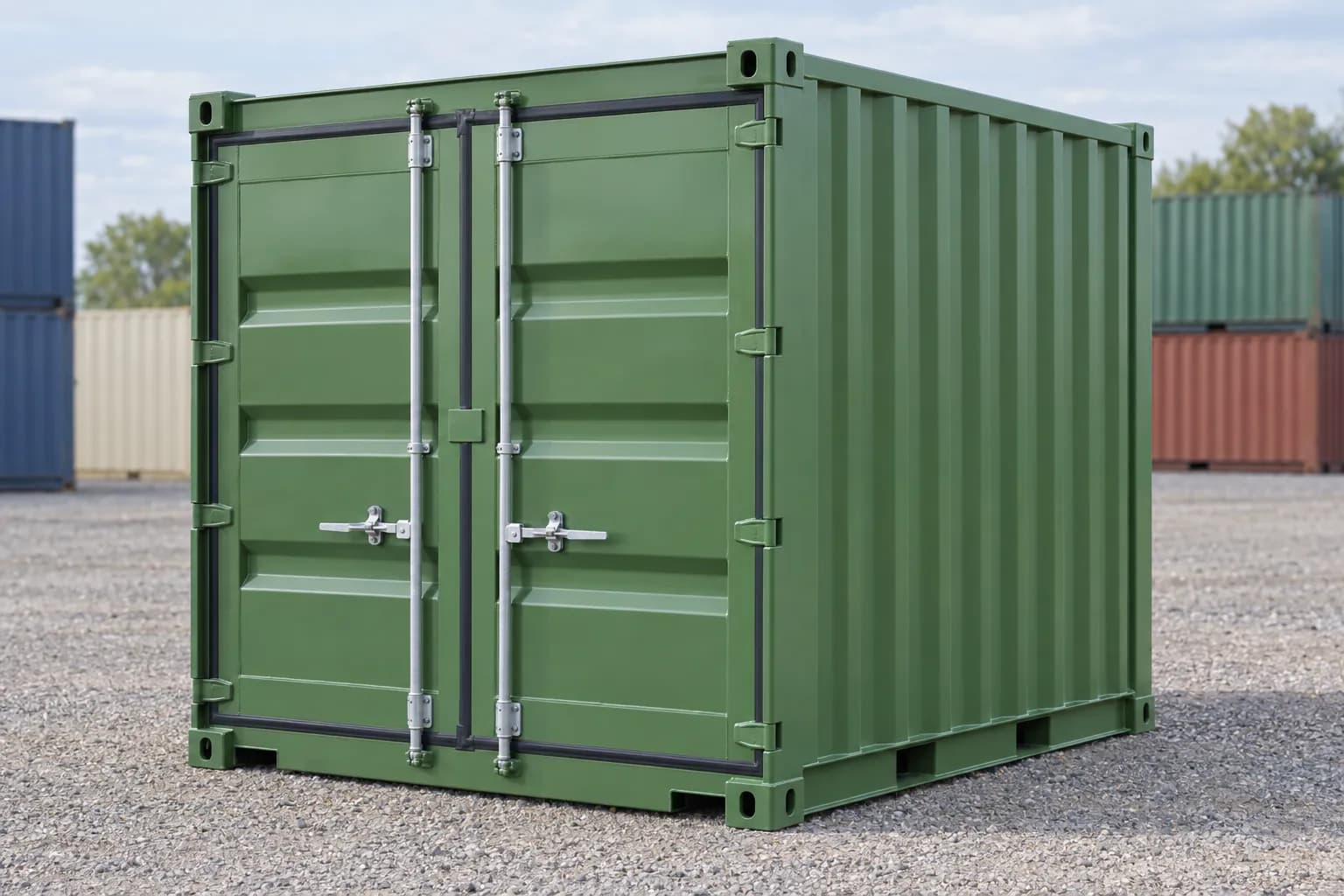Container 10ft new (one-trip), three-quarter view