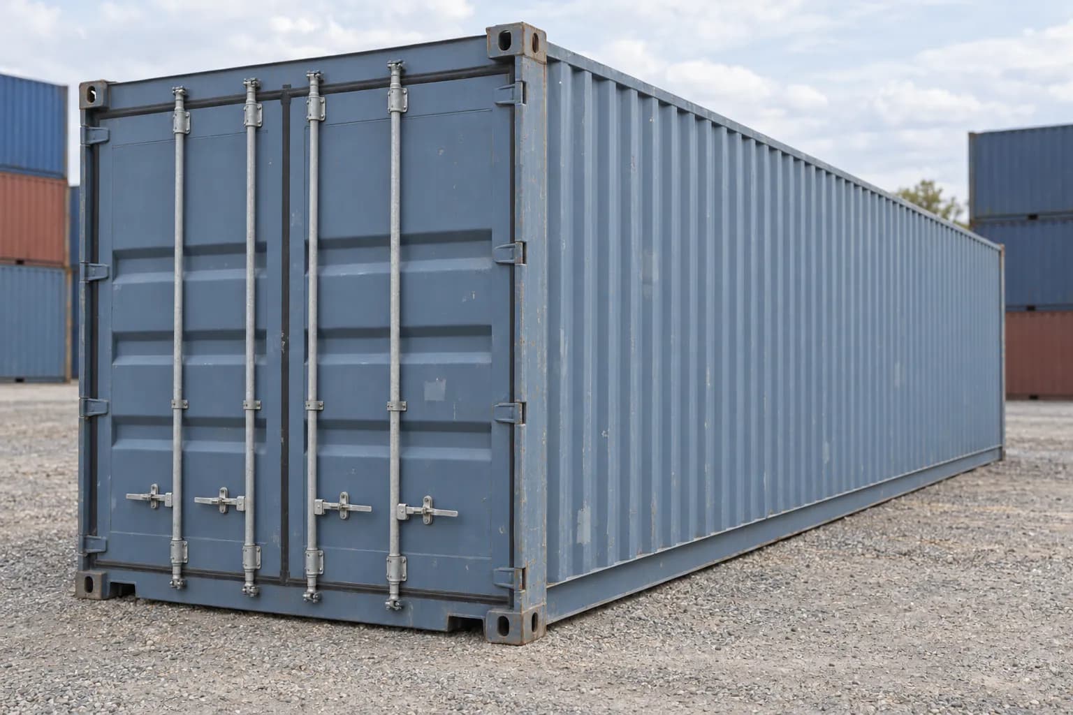 Container 40ft cargo-worthy, three-quarter view