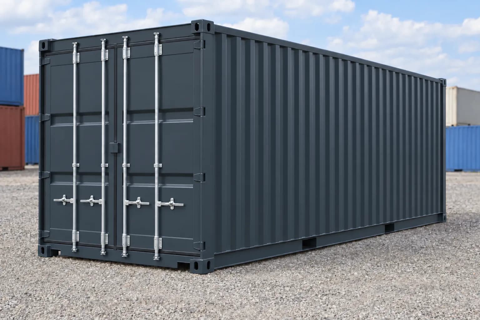 New 20ft shipping container — never used, anthracite grey RAL 7016